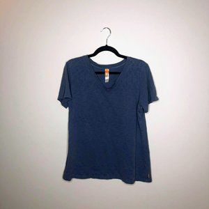 Lucy Active Wear Distressed Tee V Neck XL